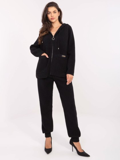 Komplet damski bluza ze spodniami czarny