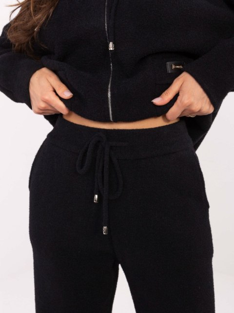 Komplet damski bluza ze spodniami czarny