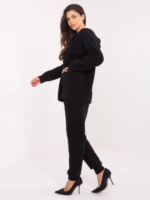 Komplet damski bluza ze spodniami czarny