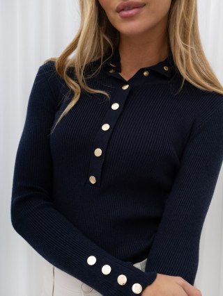 Sweter ze stójką granatowy