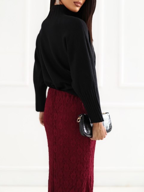 Sweter z golfem czarny
