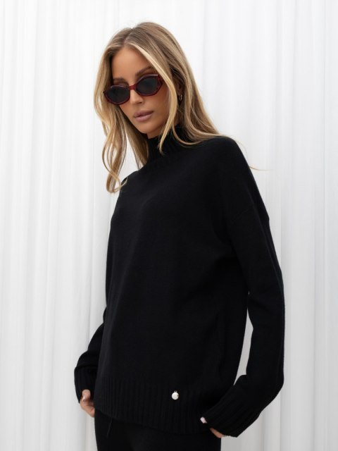 Swetrowy komplet oversize czarny