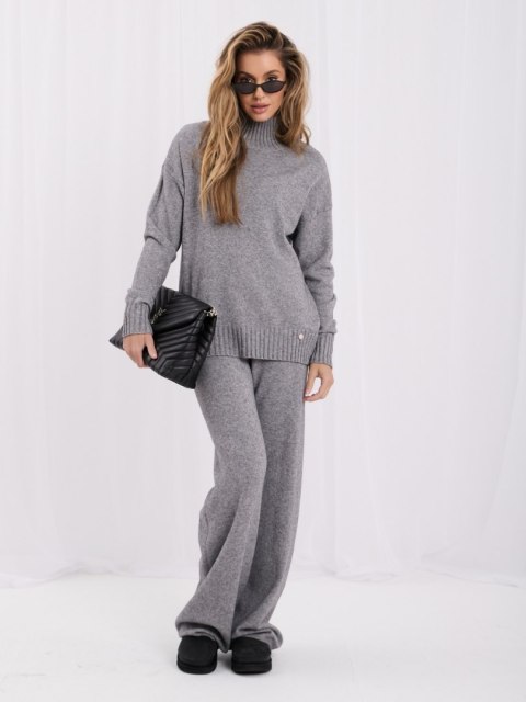 Swetrowy komplet oversize szary